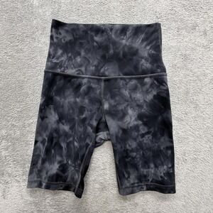 Lululemon Shorts Womens 2 Gray Tie Dye High Rise 8‎ Inch Biker Athletic Yoga